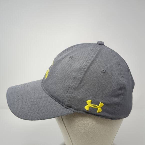 Hazeltine Strapback Hat Gray One Size Embroidered Logo Under Armour - Picture 3 of 9
